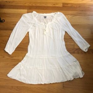 Ivory Aeri Shirt/Dress/coverup